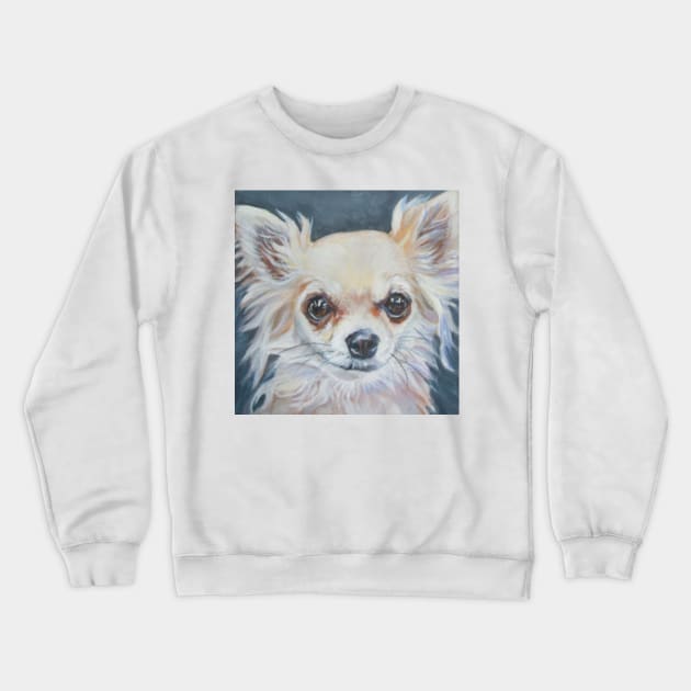 Chihuahua Fine Art Painting Crewneck Sweatshirt by LASHEPARD